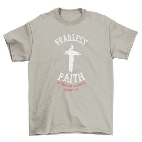 Fearless Faith Grunge Cross T-shirt
