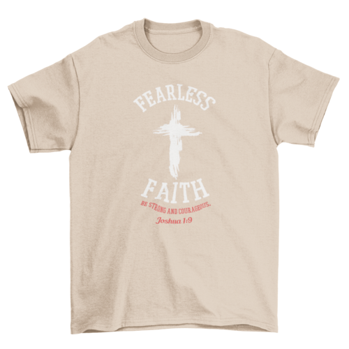 Fearless Faith Grunge Cross T-shirt