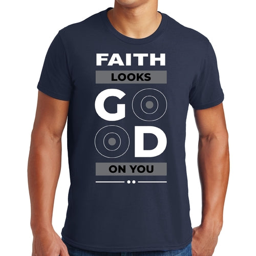 Mens Graphic T-shirt Faith Looks Good