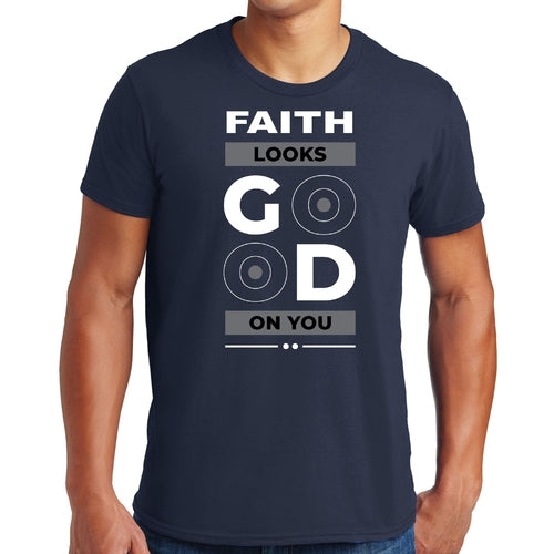 Mens Graphic T-shirt Faith Looks Good