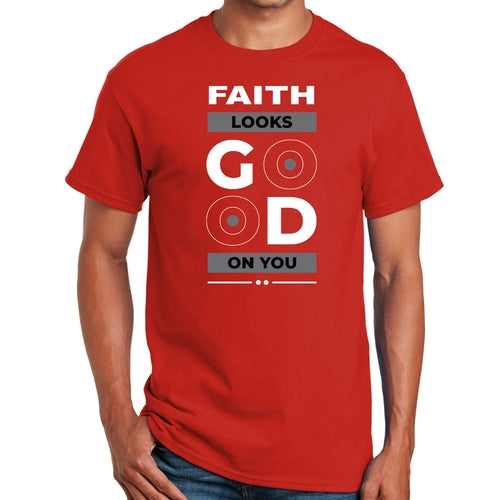 Mens Graphic T-shirt Faith Looks Good