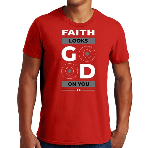 Mens Graphic T-shirt Faith Looks Good