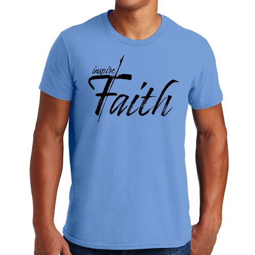 Mens Graphic T-shirt Inspire Faith Black Print