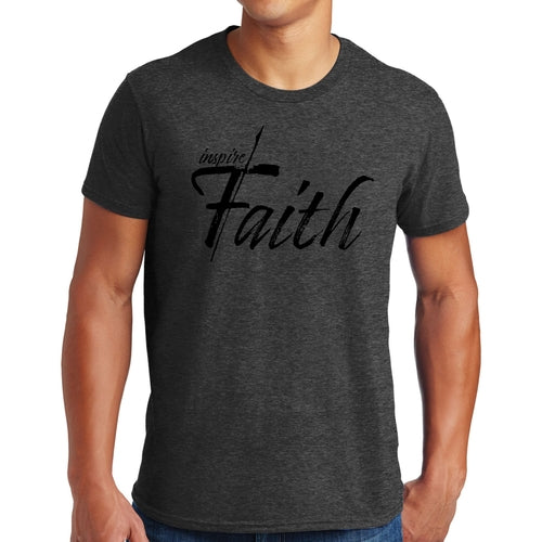 Mens Graphic T-shirt Inspire Faith Black Print