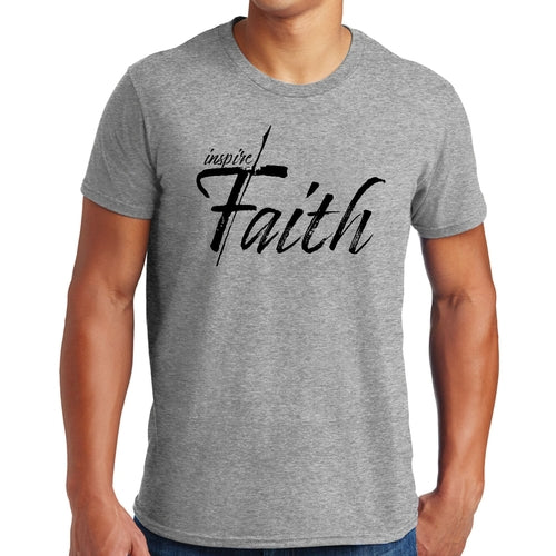 Mens Graphic T-shirt Inspire Faith Black Print