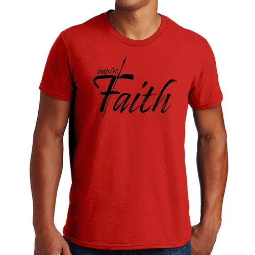 Mens Graphic T-shirt Inspire Faith Black Print