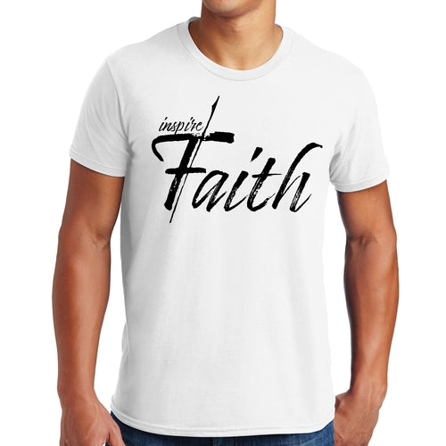 Mens Graphic T-shirt Inspire Faith Black Print