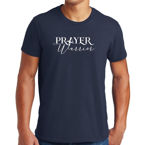 Mens Graphic T-shirt Prayer Warrior Script Style Illustration