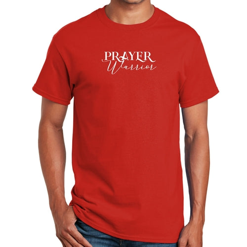 Mens Graphic T-shirt Prayer Warrior Script Style Illustration