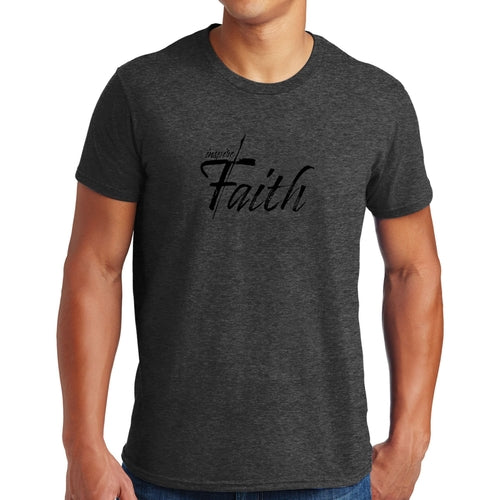 Mens Graphic T-shirt Inspire Faith Black Print