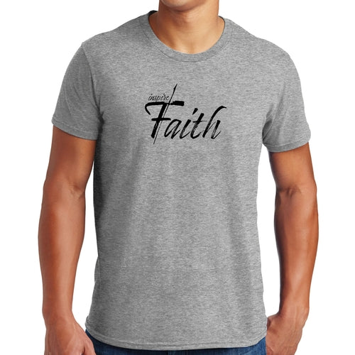 Mens Graphic T-shirt Inspire Faith Black Print