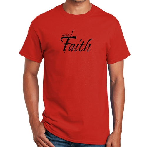 Mens Graphic T-shirt Inspire Faith Black Print