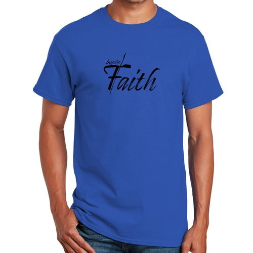 Mens Graphic T-shirt Inspire Faith Black Print