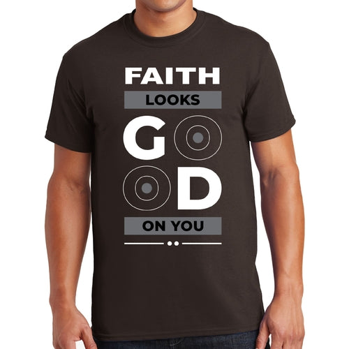Mens Graphic T-shirt Faith Looks Good