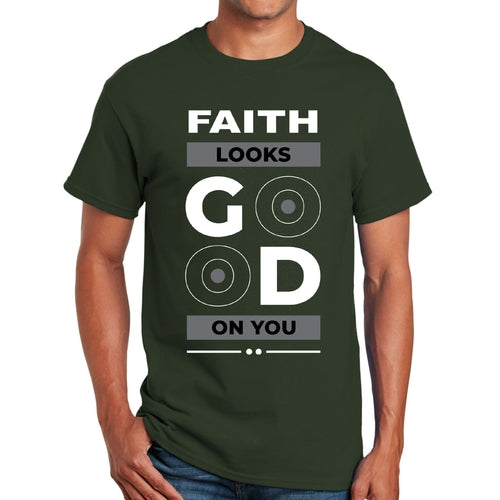 Mens Graphic T-shirt Faith Looks Good