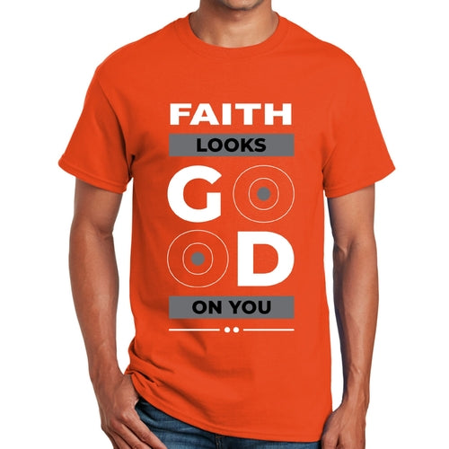 Mens Graphic T-shirt Faith Looks Good