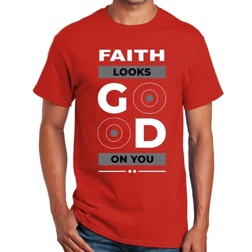 Mens Graphic T-shirt Faith Looks Good