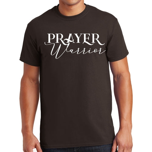 Mens Graphic T-shirt Prayer Warrior Script Style Illustration