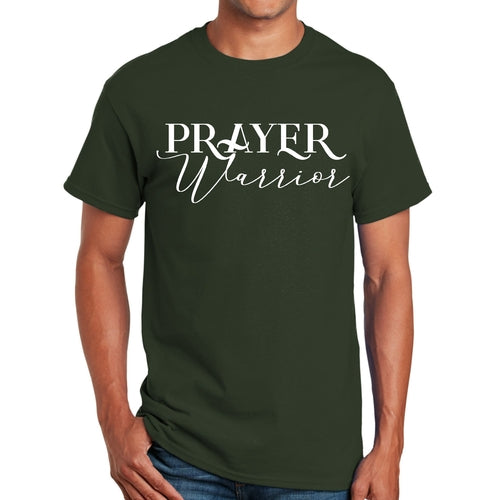 Mens Graphic T-shirt Prayer Warrior Script Style Illustration