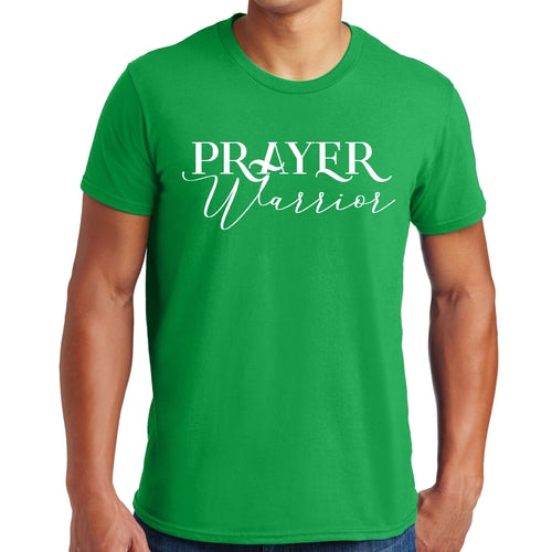 Mens Graphic T-shirt Prayer Warrior Script Style Illustration