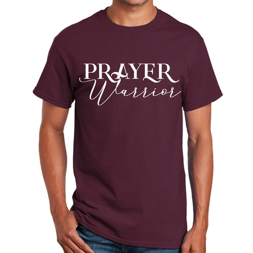 Mens Graphic T-shirt Prayer Warrior Script Style Illustration