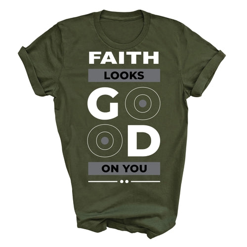 Mens Graphic T-shirt Faith Looks Good