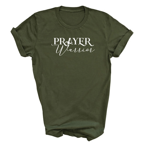 Mens Graphic T-shirt Prayer Warrior Script Style Illustration