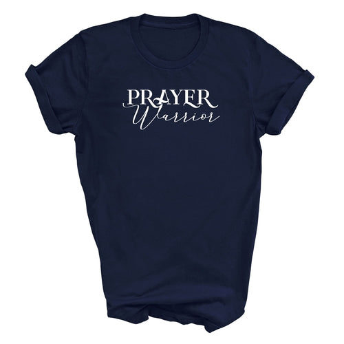 Mens Graphic T-shirt Prayer Warrior Script Style Illustration
