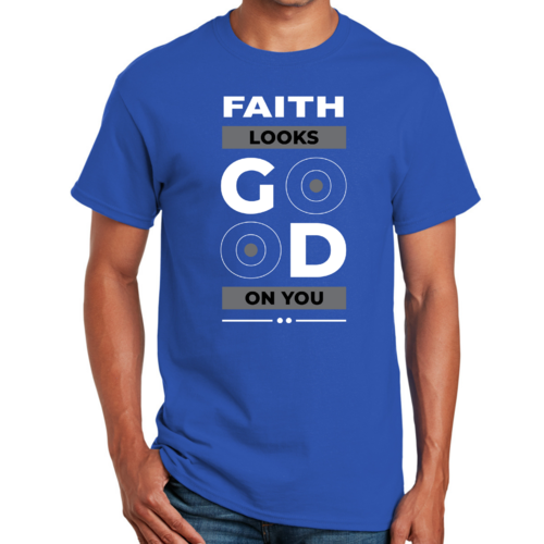 Mens Graphic T-shirt Faith Looks Good