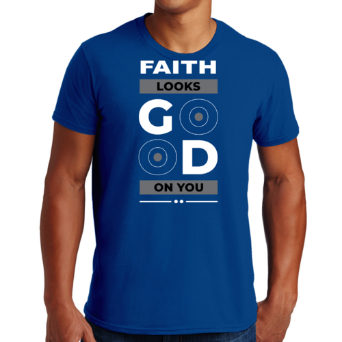 Mens Graphic T-shirt Faith Looks Good