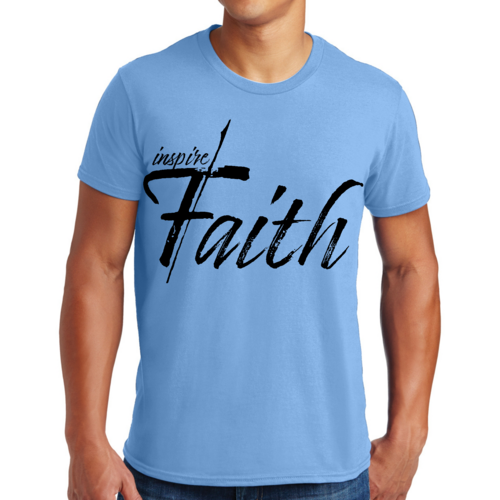 Mens Graphic T-shirt Inspire Faith Black Print
