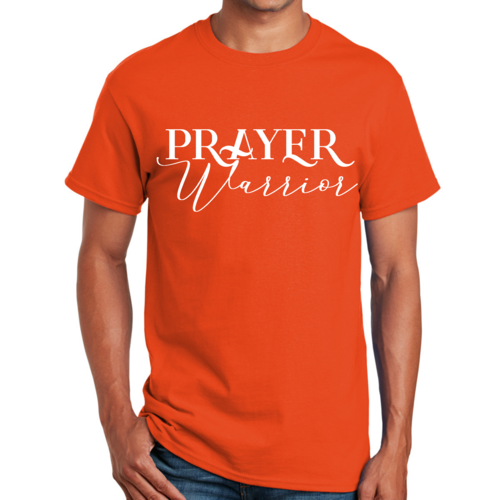 Mens Graphic T-shirt Prayer Warrior Script Style Illustration