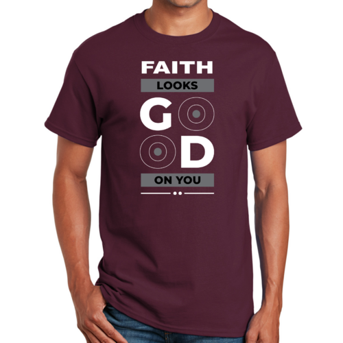 Mens Graphic T-shirt Faith Looks Good