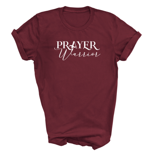 Mens Graphic T-shirt Prayer Warrior Script Style Illustration