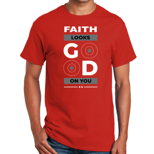 Mens Graphic T-shirt Faith Looks Good