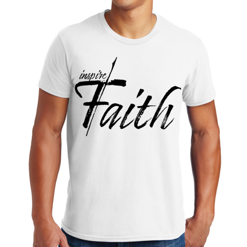 Mens Graphic T-shirt Inspire Faith Black Print