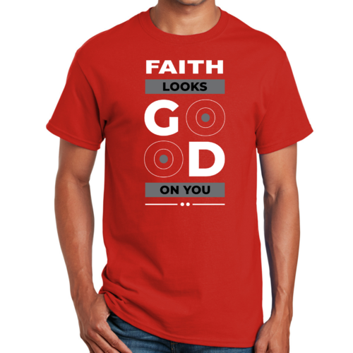 Mens Graphic T-shirt Faith Looks Good