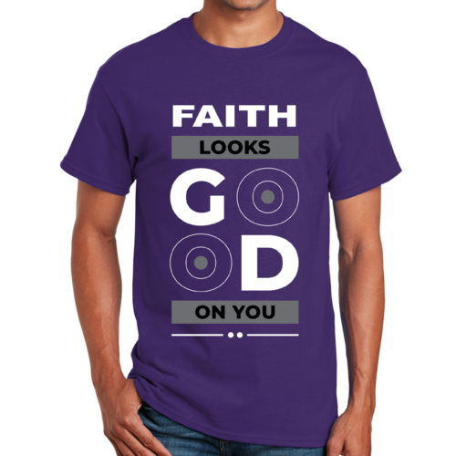 Mens Graphic T-shirt Faith Looks Good