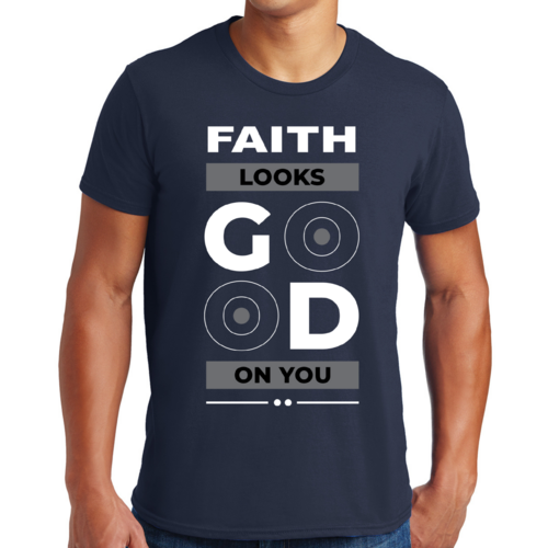 Mens Graphic T-shirt Faith Looks Good