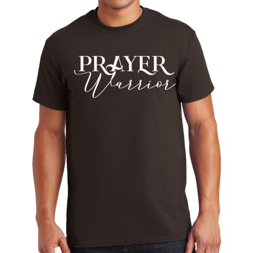 Mens Graphic T-shirt Prayer Warrior Script Style Illustration