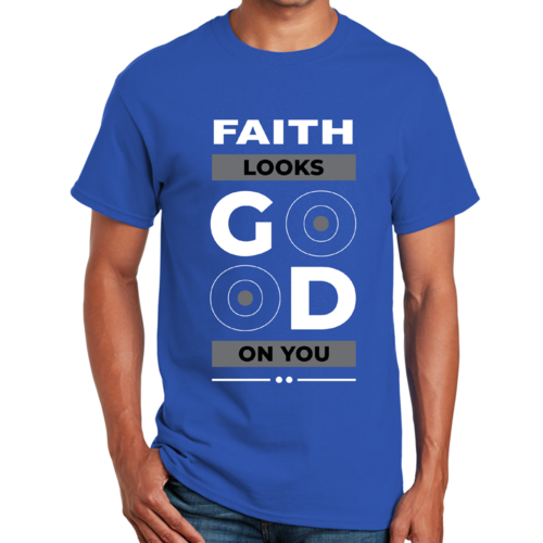 Mens Graphic T-shirt Faith Looks Good