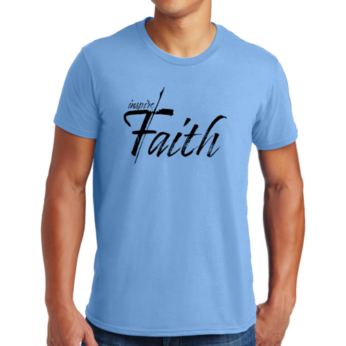 Mens Graphic T-shirt Inspire Faith Black Print