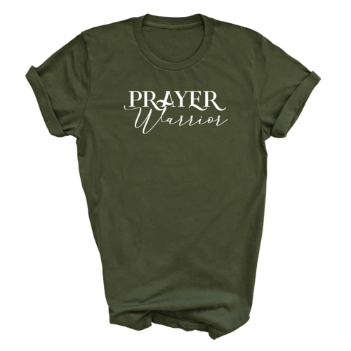 Mens Graphic T-shirt Prayer Warrior Script Style Illustration