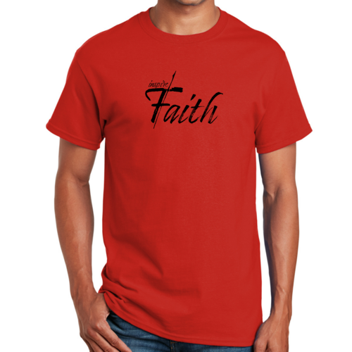 Mens Graphic T-shirt Inspire Faith Black Print