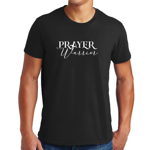 Mens Graphic T-shirt Prayer Warrior Script Style Illustration