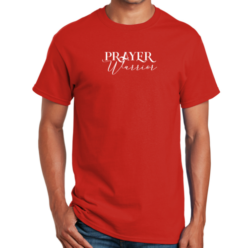 Mens Graphic T-shirt Prayer Warrior Script Style Illustration