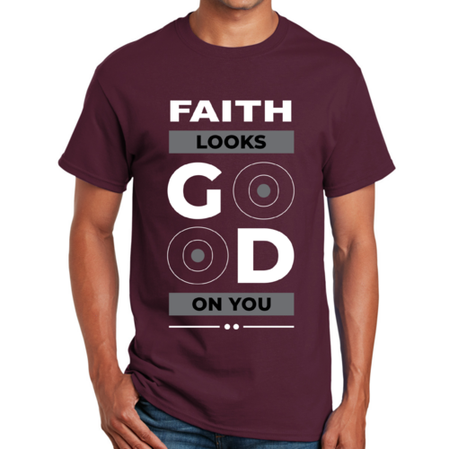 Mens Graphic T-shirt Faith Looks Good