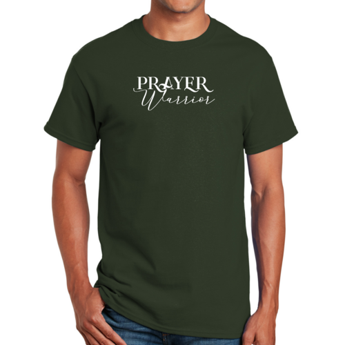 Mens Graphic T-shirt Prayer Warrior Script Style Illustration