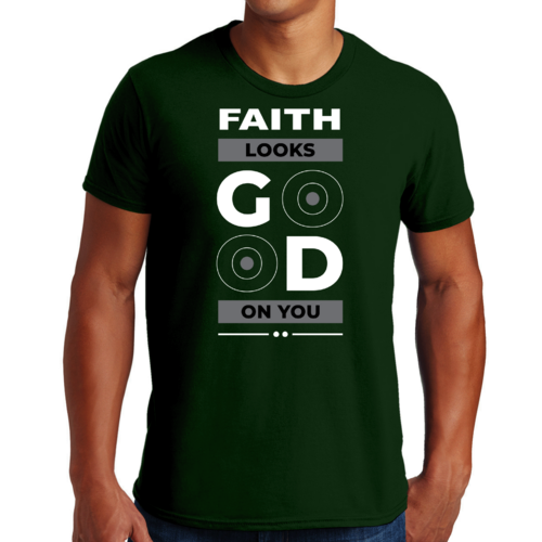 Mens Graphic T-shirt Faith Looks Good