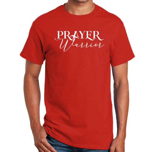 Mens Graphic T-shirt Prayer Warrior Script Style Illustration